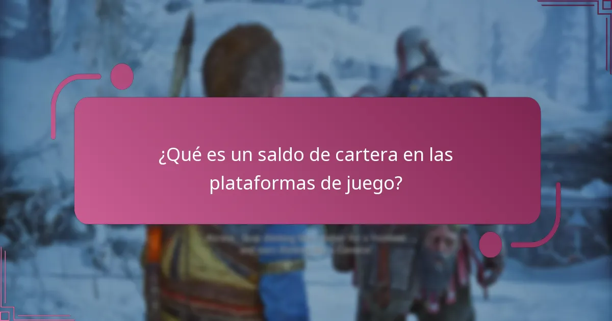 ¿Cómo gestiono mi cuenta de juego para el saldo de cartera?